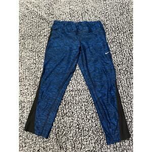 Women's Nike Blue Workout Leggings. Size L. GUC.